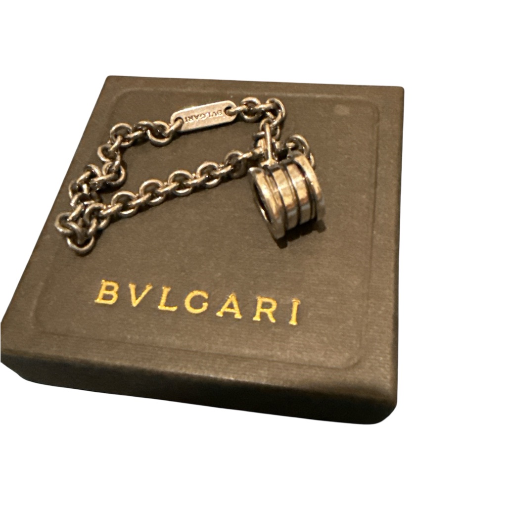 Bvlgari Silver Key Chain Bag Charm Preowned